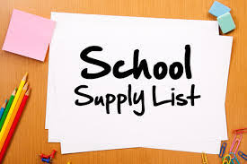 School Supply List 